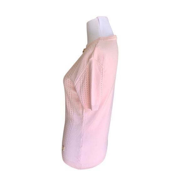 🆕 Chanel Style Pink Knit Top with Chain Detail 🆕 - Picture 8 of 11